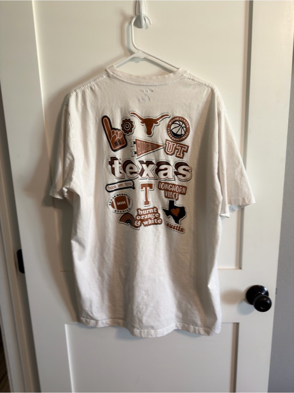 Champion White Short Sleeve Pocket Tee with Orange Longhorn Logo - Picture 5 of 6